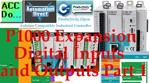 Productivity Open P1AM Industrial Arduino P1000 Expansion Digital Inputs and Outputs Part 1