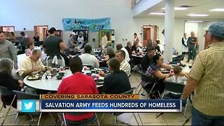 Salvation Army feeds more than a thousand homeless people for Thanksgiving