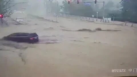 Traffic Intersection Turns into Vast Sea