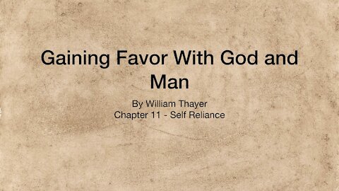 Chapter 11 - Self Reliance