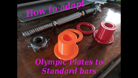 Hot to mount Olympic weight plates on a standard barbell dumbbells or other fitness equipment