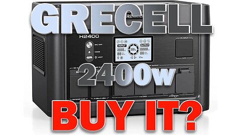 GRECELL 2400W Portable Power Station 1843Wh Outdoor Solar Generator Power Backup Battery UPS