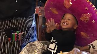 Adorable Boy is EXCITED for His Birthday Song!
