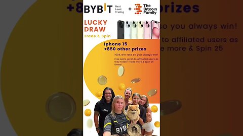 Join this LuckyDraw with us and win an Iphone 15 🔥 https://bit.ly/LuckyDrawBybit