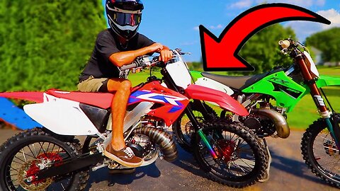 This CR250 Two Stroke Sounds INSANE!! // CR250 vs KX250