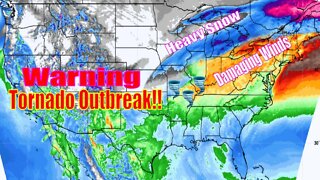 Another Potential Tornado Outbreak, Damaging Winds & Heavy Snow- The WeatherMan Plus Weather Channel