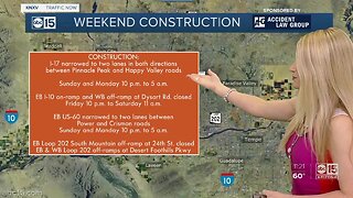 Weekend construction plan Feb 14-16