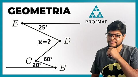 Calcule a medida do ângulo CDE | PROFMAT Geometria