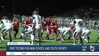 Free testing being made available for high school, youth sports