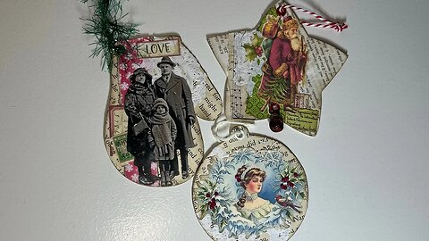 Book Page Christmas Ornaments