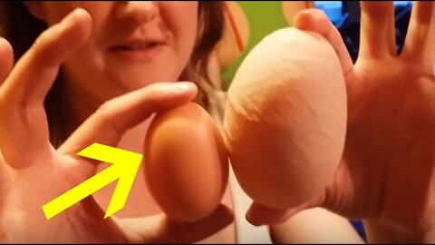 Woman Cracks Open A Huge Wrinkly Egg Only To Find Something That Makes No Sense