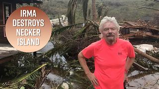 Richard Branson hides in cellar during Hurricane Irma