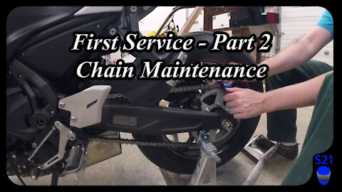 Sharp's Garage - Ninja 650 First Service - Part 2 - Chain maintenance