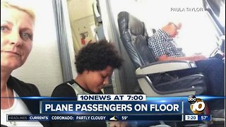 Plane passengers forced to sit on the floor?