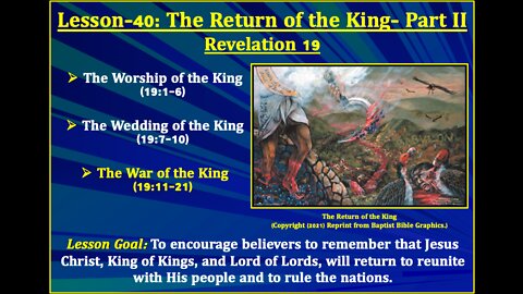 Revelation Lesson-40: The Return of the King - Part II