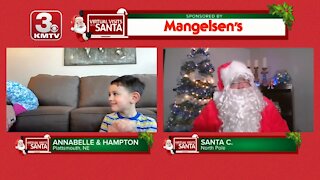 Virtual Santa visit with Annabelle & Hampton