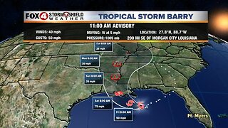 Tropical Storm Barry forms in the northern Gulf