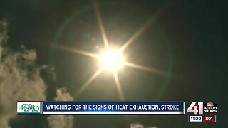 Watching for the signs of heat exhaustion or heat stroke