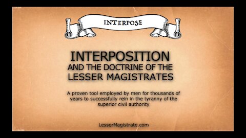 Matt Trewhella - The Doctrine of the Lesser Magistrates - Session 1