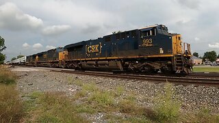 East Bound CSX Piggyback & Intermodal Taking It Slow Through A Work Zone In Deshler Ohio #train