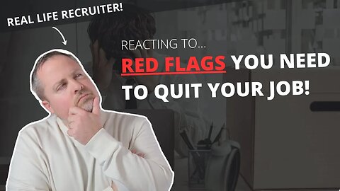 Red Flags That You Desperately Need To Quit Your Job (MY REACTION)