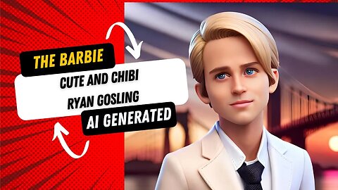 Cute Chibi Ryan Gusling as Ken in The Barbie Movie 2023 - Ai Art
