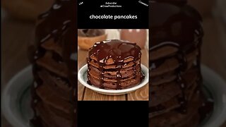 Chocolate sundae or chocolate pancakes
