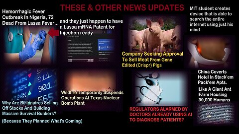 Crispr Edited Pigs To Eat, Lassa Fever, CWDisease, Dr's Diagnosing Using AI? & Other News