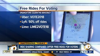 Ride sharing companies offer free rides for voters