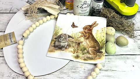 Rustic Easter Decor DIY || Using an Adorable Bunny Napkin || Just 1 EASY Craft