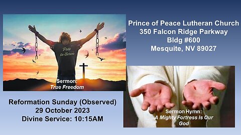 10-29-23 Reformation Sunday Worship Service Part 2