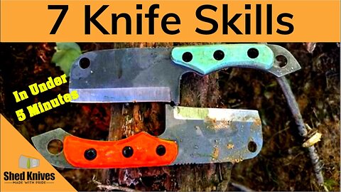 7 Bushcraft Knife Skills You Need | Shed Knives #shedknives