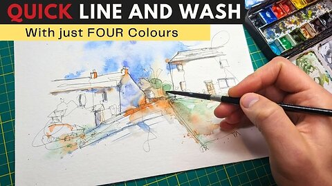 Minimalist Urban Sketching - Simple Line and Wash Tutorial