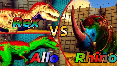 Woolly Rhino vs Rex\Allo\Karkinos | Ark Survival Evolved | Ark Battles | Ark game