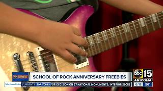 School of Rock anniversary freebies