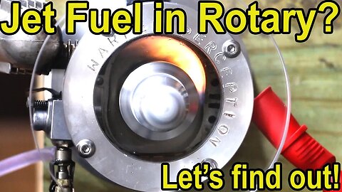 Jet Fuel in See-Thru Rotary Engine? Let's try it! Wankel Rotary See Through Engine