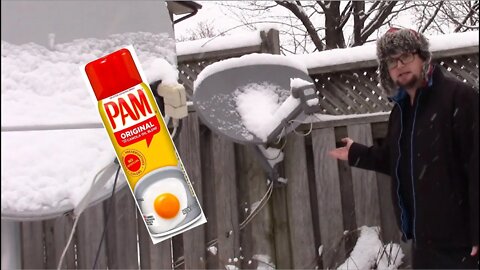 How Well will Pam Cooking Spray Keep Snow Off a Satellite Dish