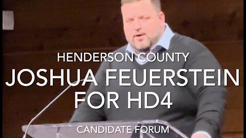 Joshua Feuerstein @ Henderson County Candidate Forum