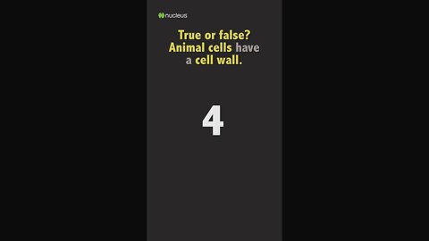 Biology Quiz: True or false?Animal cells have a cell wall.