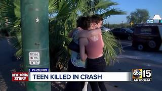 Family and friends mourn after teen dies in north Phoenix crash