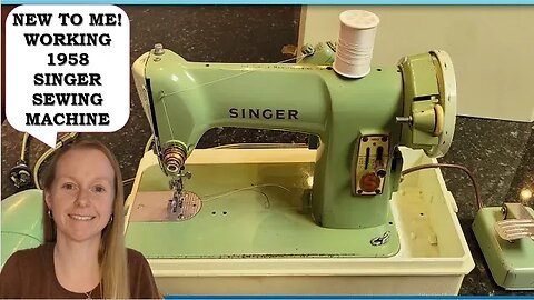 Working Vintage 1958 Singer Sewing Machine 185J3 😯