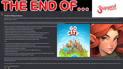 Shipyard Games 2017-2024. GoCity + Wizards & Kingdoms GO + Nature Go to shut down.