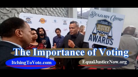 Itching To Vote® With Caleb Crump Red Carpet Coverage at Ben Crump's Equal Justice Now Awards 2022