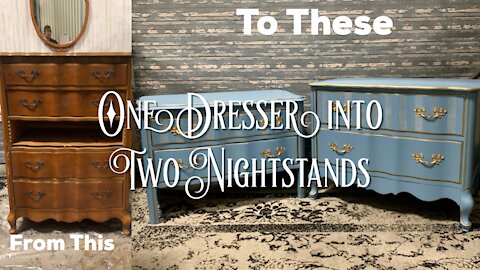 Two Nightstands From One Dresser | Upcycling French Provincial | Elegant Upgrades | Marketplace Flip