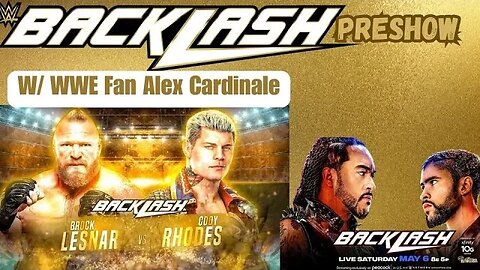 WWE Backlash Pre-Show Hosted By WWE Fan Alex Cardinale