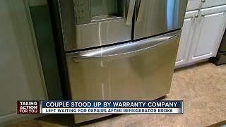 Couple left waiting for repairs after fridge broke