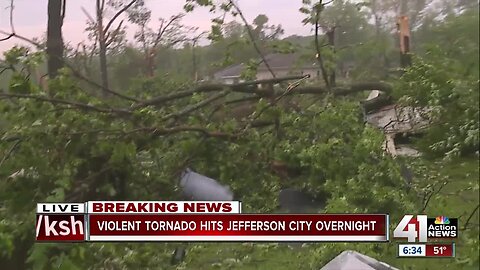 Tornado causes extensive damage in Jefferson City; FD: "Please pray for our citizens"