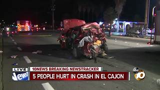 5 people hurt in El Cajon crash