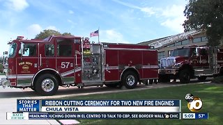 Chula Vista Fire Dept. welcomes two new fire engines