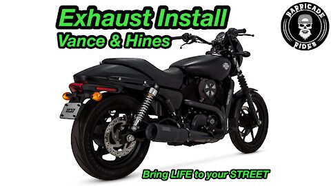 HARLEY DAVIDSON STREET 750 - VANCE & HINES HI-OUTPUT SLIP-ON EXHAUST - INSTALL & REVIEW (2021)